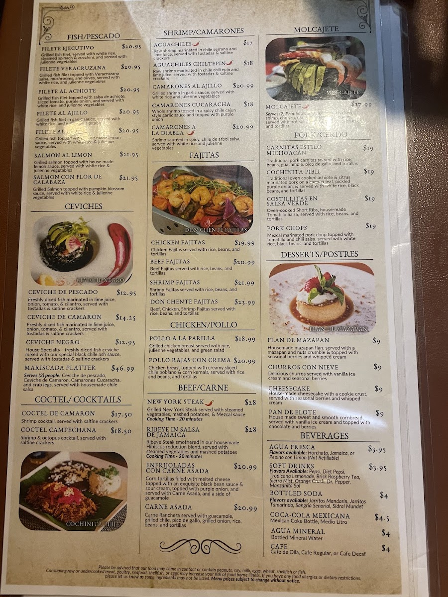 Don Chente Bar & Grill Menu - Image 3